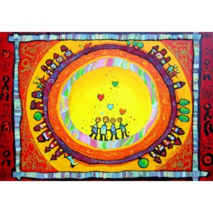 Grafika (00659) - Anne Poire, Patrick Guallino: "Portrait de Famille" - 1000 pieces puzzle