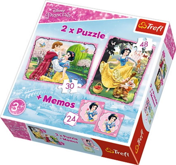 Trefl (90603) - "Disney Princess + Memo" - 30 48 pieces puzzle