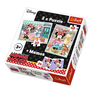 Trefl (90605) - "Minnie Mouse + Memo" - 30 48 pieces puzzle