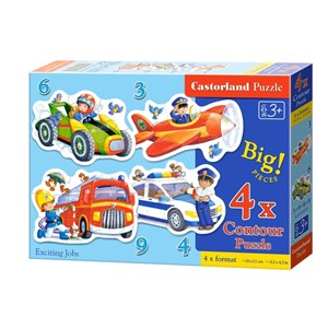 Castorland (B-005055) - "Exciting Jobs" - 3 4 6 9 pieces puzzle
