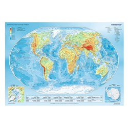 Trefl (10463) - "Physical Map of the World" - 1000 pieces puzzle