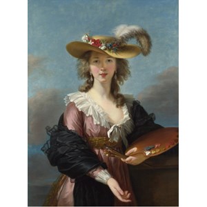 Grafika (02173) - Élisabeth Vigée Le Brun: "Self-portrait in a Straw Hat, 1782" - 300 pieces puzzle