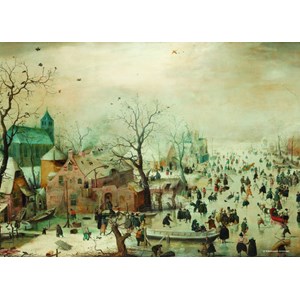PuzzelMan (383) - Hendrick Avercamp: "Winter landscape" - 1000 pieces puzzle