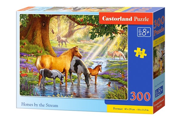 Castorland (B-030286) - "Horses by the Stream" - 300 pieces puzzle