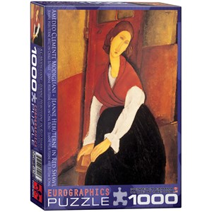 Eurographics (6000-1501) - Amedeo Modigliani: "Jeanne Hebuterne in Red Shawl" - 1000 pieces puzzle