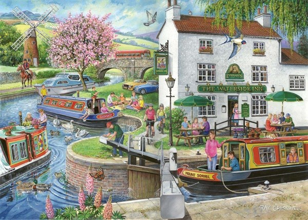 The House of Puzzles (3176) - "Find the Differences No.6, By The Canal" - 1000 pieces puzzle