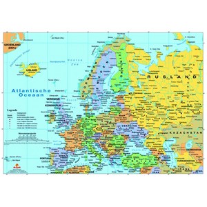 PuzzelMan (123) - "Map of Europe" - 1000 pieces puzzle