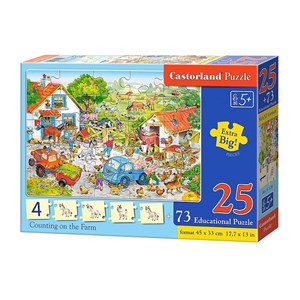 Castorland (E-128) - "Counting on the Farm" - 25 pieces puzzle