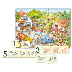 Castorland (E-128) - "Counting on the Farm" - 25 pieces puzzle