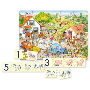 Castorland (E-128) - "Counting on the Farm" - 25 pieces puzzle