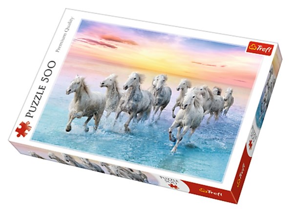 Trefl (37289) - "Galloping White Horses" - 500 pieces puzzle