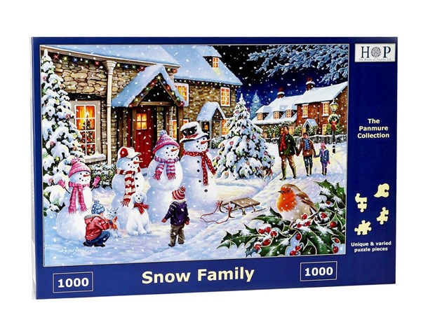 The House of Puzzles (4258) - "Snow Family" - 1000 pieces puzzle