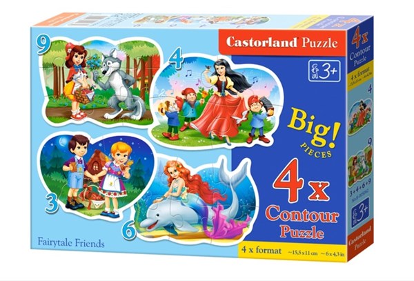 Castorland (B-005062) - "Fairytales Friends" - 3 4 6 9 pieces puzzle
