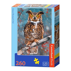 Castorland (B-27347) - "Great Horned Owl" - 260 pieces puzzle