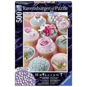 Ravensburger (14908) - "Cupcakes + 45 Gems" - 500 pieces puzzle