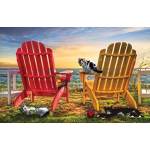 SunsOut (30112) - Celebrate Life Gallery: "Cat Nap at the Beach" - 1000 pieces puzzle