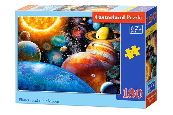 Castorland (B-018345) - "Planets and their Moons" - 180 pieces puzzle