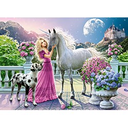 Castorland (B-030088) - "My Friend Unicorn" - 300 pieces puzzle