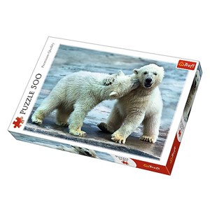 Trefl (37270) - "Polar bears" - 500 pieces puzzle