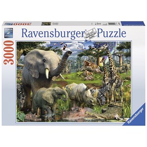 Ravensburger (17070) - "Animals at the Waterhole" - 3000 pieces puzzle