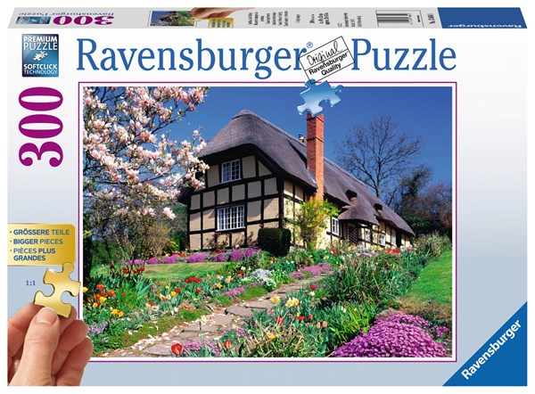 Ravensburger (13684) - "Country house in spring" - 300 pieces puzzle