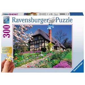 Ravensburger (13684) - "Country house in spring" - 300 pieces puzzle