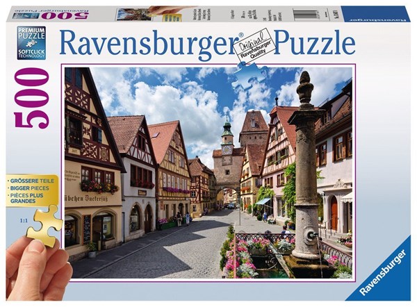 Ravensburger (13607) - "Rothenburg ob der Tauber" - 500 pieces puzzle