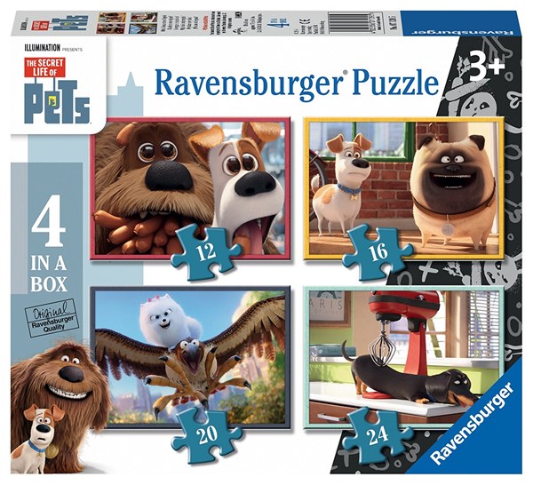 Ravensburger (07139) - "The Secret Life of Pets" - 12 16 20 24 pieces puzzle