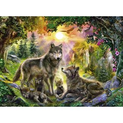 Ravensburger (14745) - "Wolves in the Sunlight" - 500 pieces puzzle