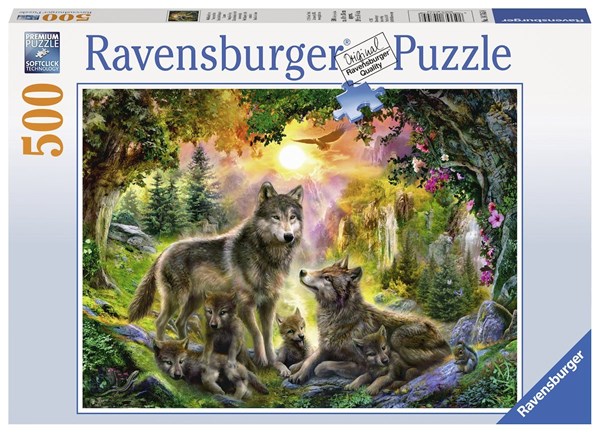 Ravensburger (14745) - "Wolves in the Sunlight" - 500 pieces puzzle