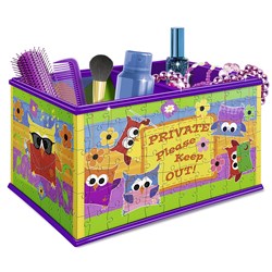Ravensburger (12105) - "Funky Owls, Storage box" - 216 pieces puzzle