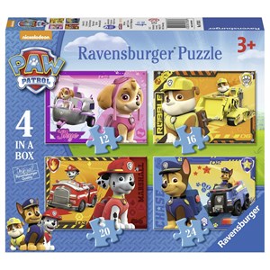 Ravensburger (07033) - "Paw Patrol, Puppies" - 12 16 20 24 pieces puzzle