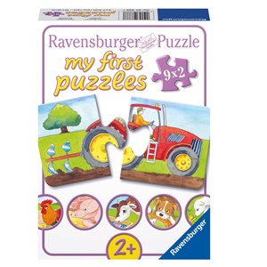Ravensburger (07333) - "On the farm" - 2 pieces puzzle