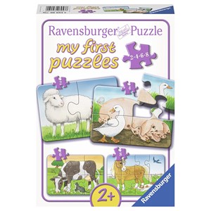 Ravensburger (06953) - "Lovable Farmers" - 2 4 6 8 pieces puzzle