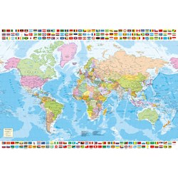 Educa (18500) - "Political World Map" - 1500 pieces puzzle
