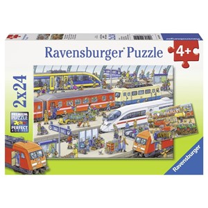 Ravensburger (09191) - "Busy Train Station" - 24 pieces puzzle