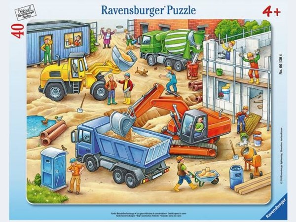 Ravensburger (06120) - "Large Construction Vehicles" - 40 pieces puzzle