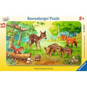Ravensburger (06376) - "Animal Babies in The Forest" - 15 pieces puzzle
