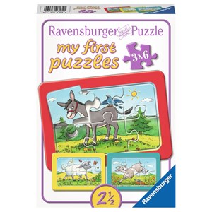 Ravensburger (61341) - "Donkey, Sheep And Goat" - 6 pieces puzzle