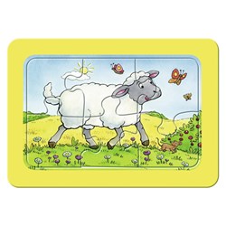 Ravensburger (61341) - "Donkey, Sheep And Goat" - 6 pieces puzzle