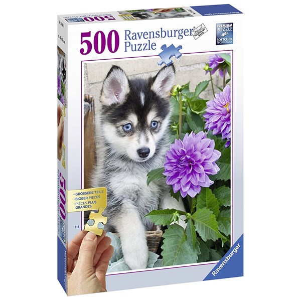 Ravensburger (13682) - "Cute Husky" - 500 pieces puzzle