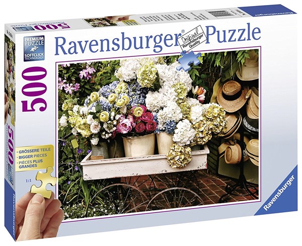 Ravensburger (13654) - "Flowers and Hats" - 500 pieces puzzle