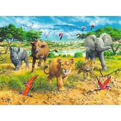Ravensburger (13219) - "African Animal Babies" - 300 pieces puzzle