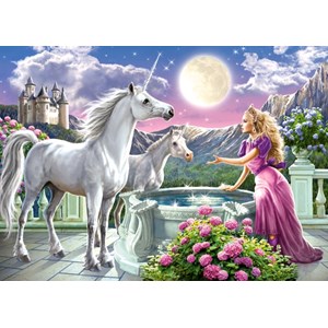 Castorland (B-13098) - "Princess and her Unicorns" - 120 pieces puzzle
