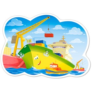 Castorland (B-120130) - "A Day in the Harbour" - 12 pieces puzzle
