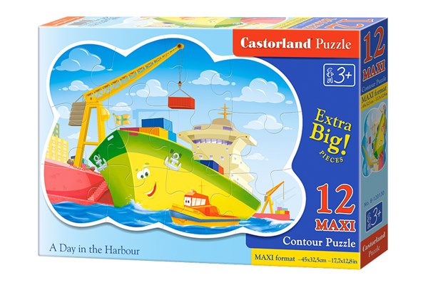 Castorland (B-120130) - "A Day in the Harbour" - 12 pieces puzzle