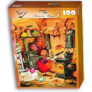 Grafika Kids (01454) - François Ruyer: "The Witch" - 100 pieces puzzle