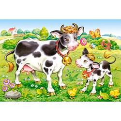 Castorland (B-04416) - "Animal Moms and Babies" - 8 12 15 20 pieces puzzle