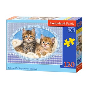 Castorland (B-13111) - "Kittens Curling up on a Blanket" - 120 pieces puzzle