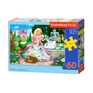 Castorland (B-066056) - "Princess with Swan" - 60 pieces puzzle